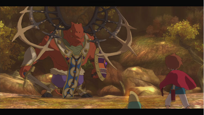 An early boss battle in Ni No Kuni: Wrath of the White Witch